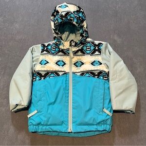 The North Face Snowquest Insulated Winter Jacket Puffer Toddler 3T Blue Printed